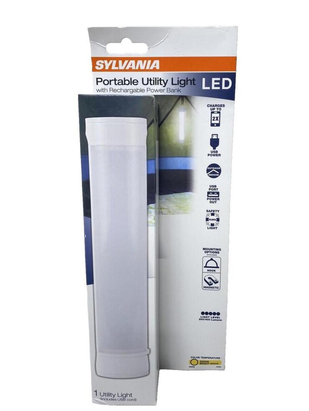 SYLVANIA Portable Utility LED Light with Rechargable Power Bank
